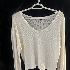 Eclipse Cream/white Knit Long Sleeve Top